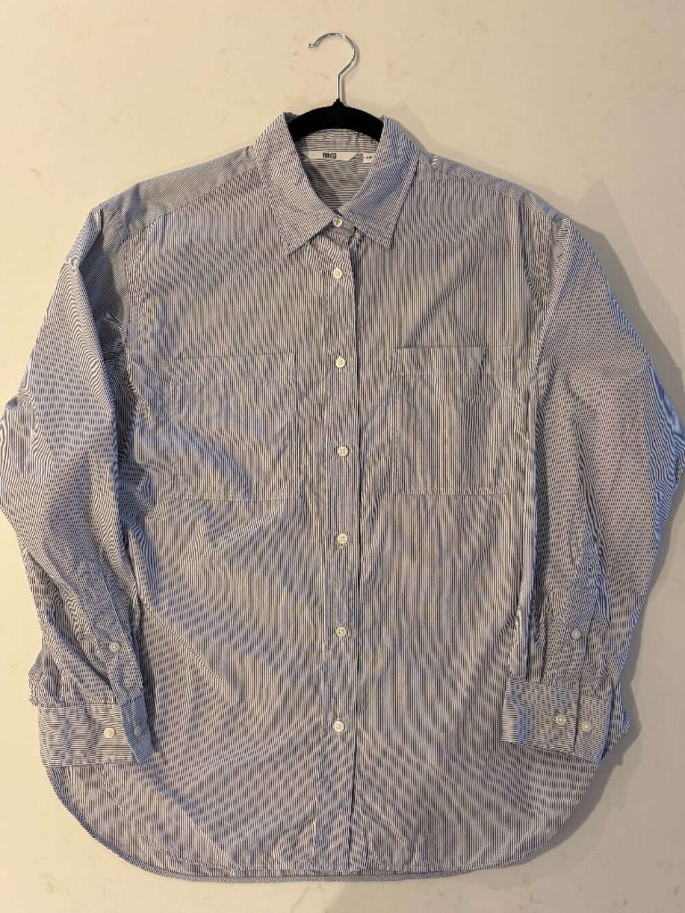 UNIQLO Oversized Stripped Long-Sleeves Shirt